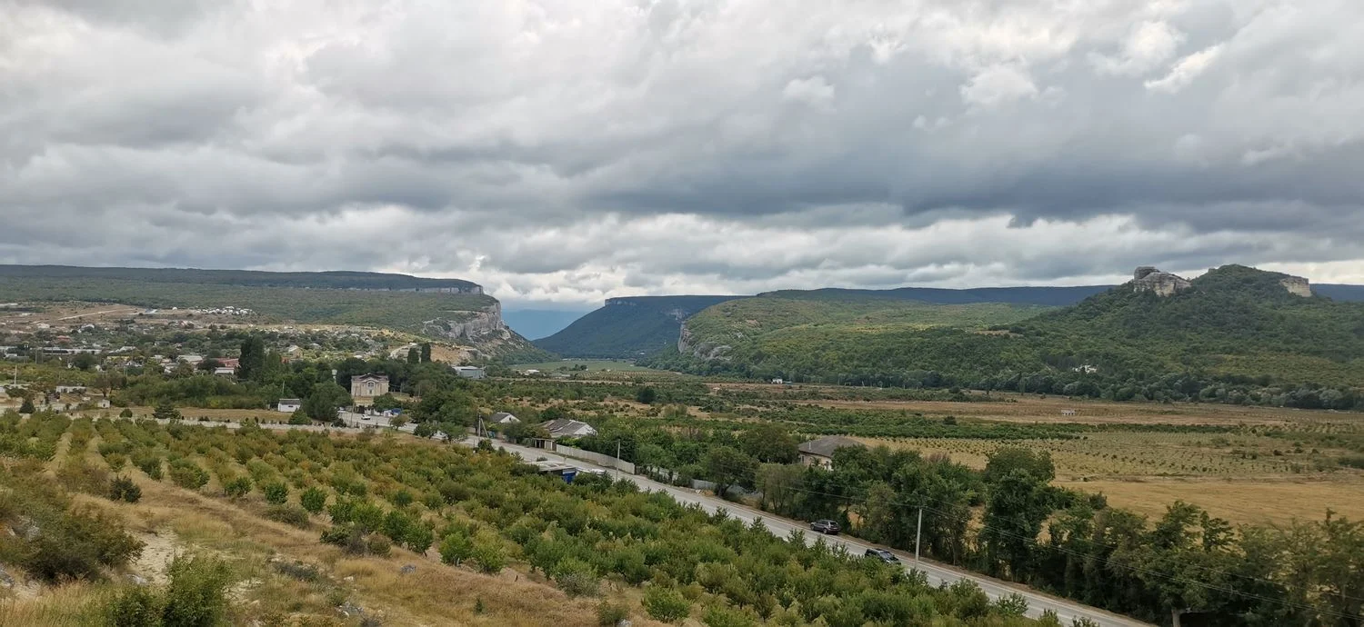 панорамный вид с вершины Тепе-Кермен